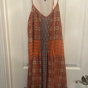 Sanctuary Orange Halter Sundress Casual Resort Wear